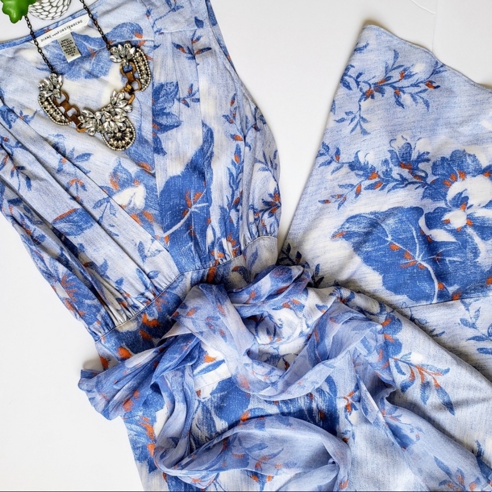 Diane von Furstenberg Silk Rolotta Midi Dress 10